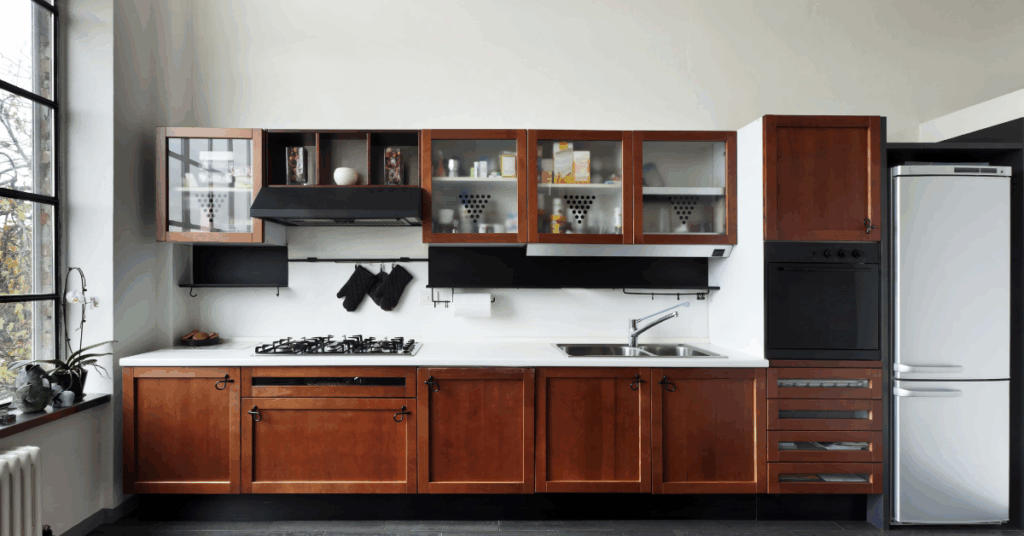 Sleek Straight-Line Modular Kitchen